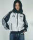 RAGLAN TRACK JERSEY JACKET LIGHT GRAY NAVY
