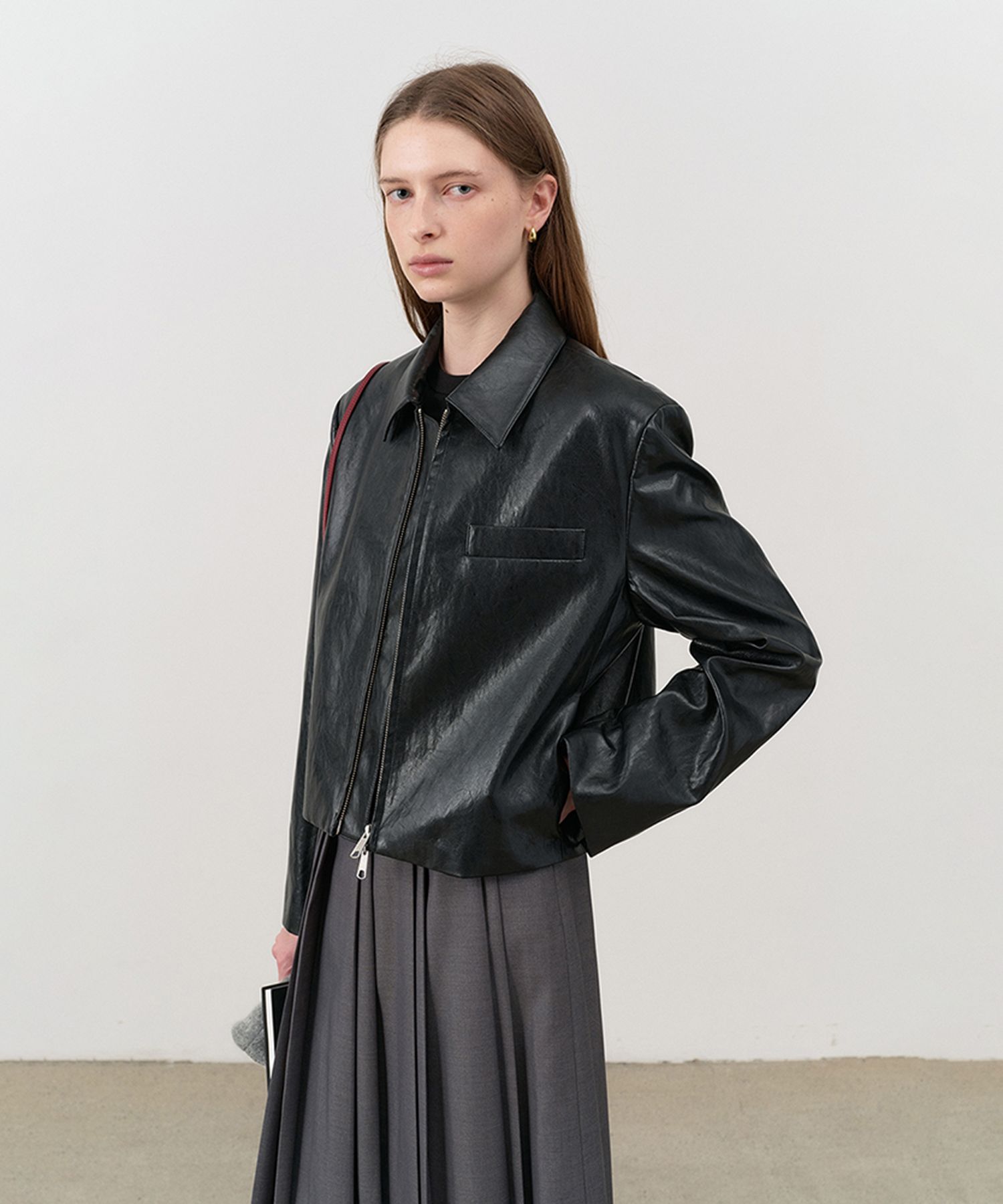 MUSINSA | DUNST FOR WOMEN UNISEX COLLARED VEGAN LEATHER