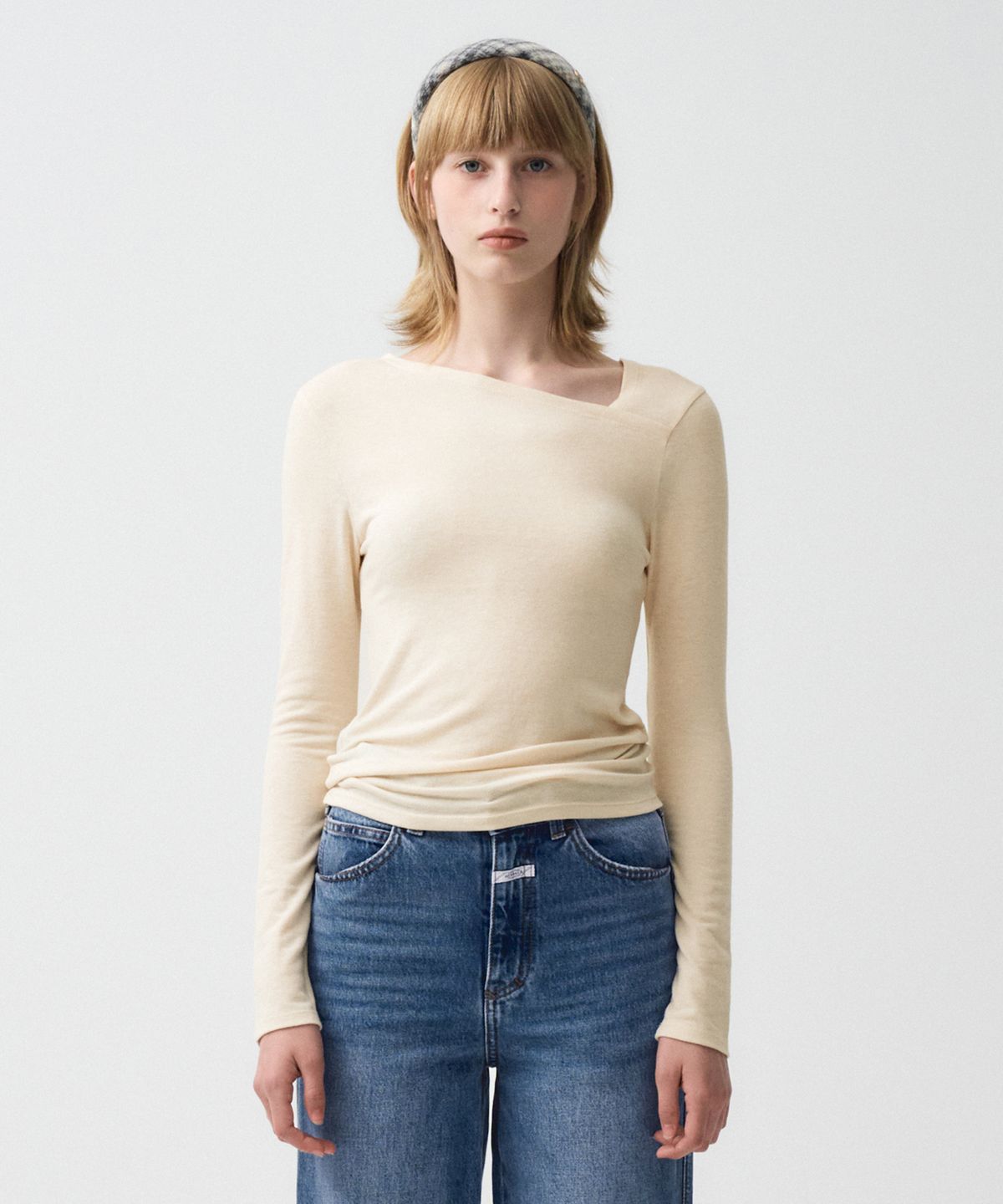마리떼 프랑소와 저버(MARITHÉ + FRANҪOIS GIRBAUD) W NECK POINT LONG SLEEVE ivory