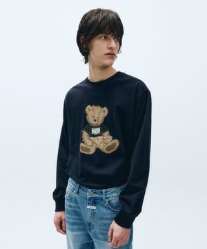 DOODLE BEAR LONG SLEEVE navy