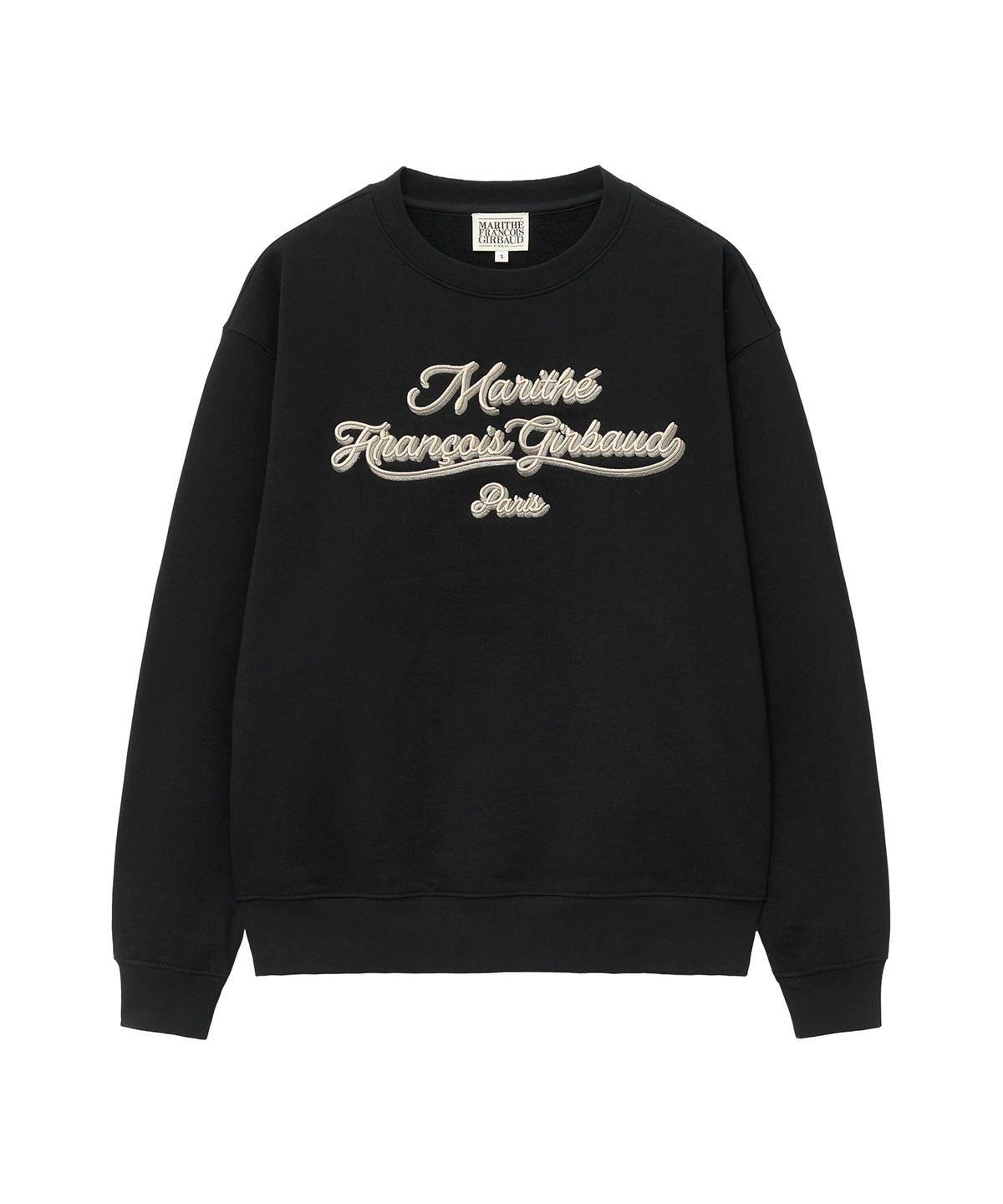 마리떼 프랑소와 저버(MARITHÉ + FRANҪOIS GIRBAUD) LETTERING EMBROIDERY OVERSIZED SWEATSHIRT black