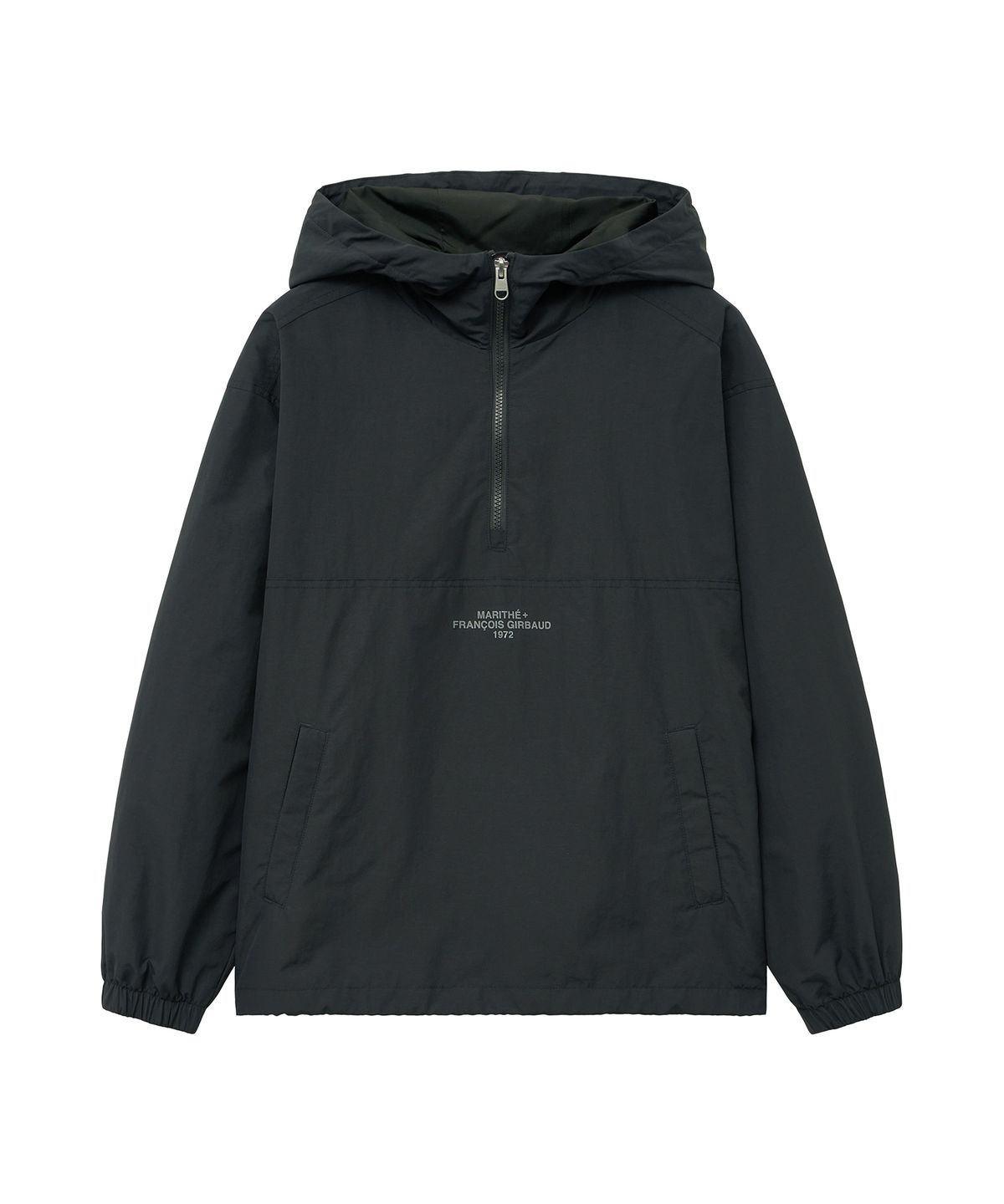 마리떼 프랑소와 저버(MARITHÉ + FRANҪOIS GIRBAUD) LETTERING LOGO NYLON ANORAK HOODIE gray