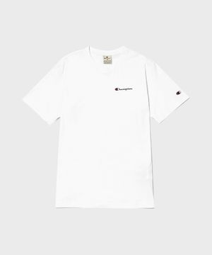 스몰 스크립트 로고 코튼 반팔 티셔츠 White