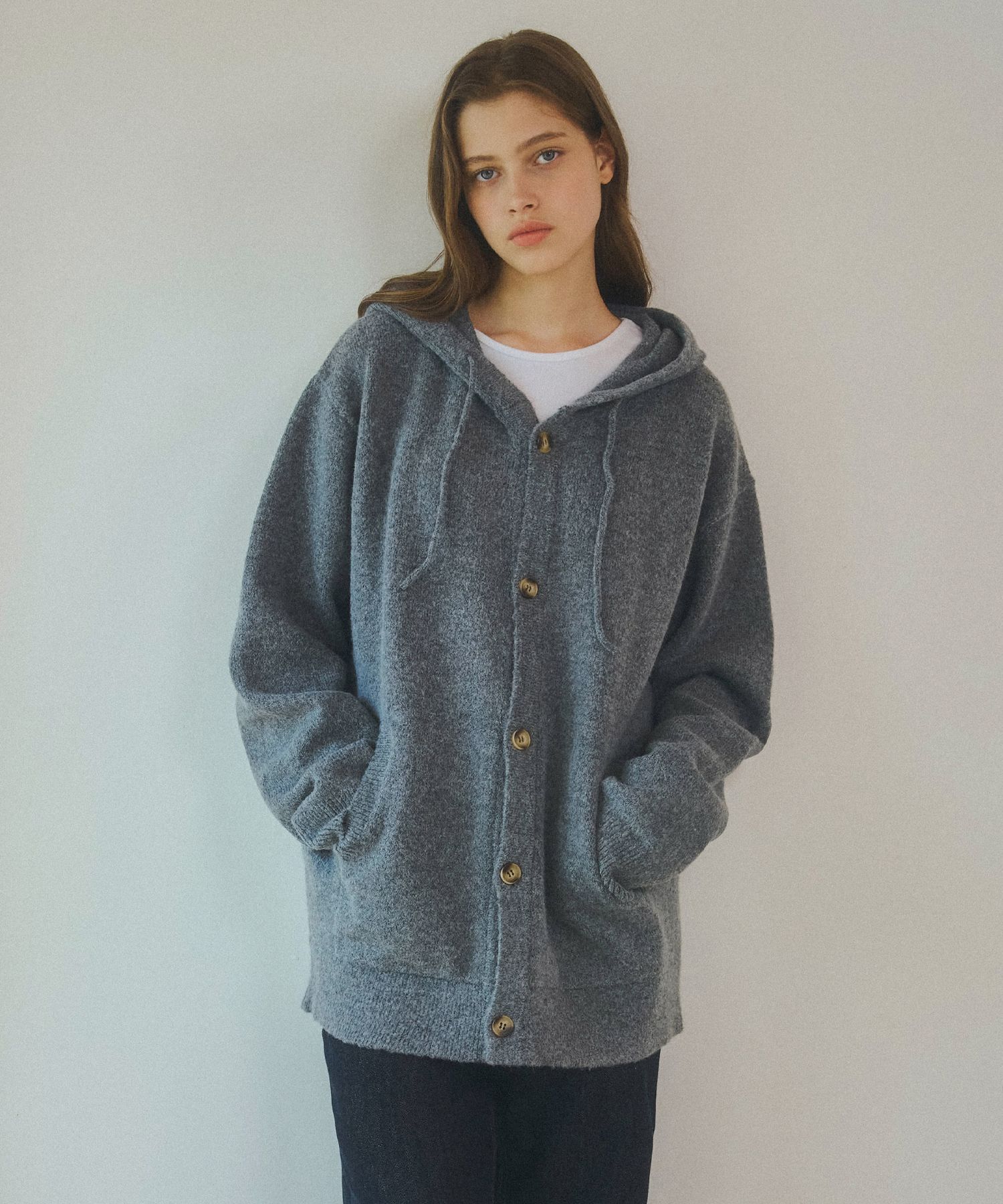 MUSINSA WEDNESDAYOASIS FOR WOMEN W/Always Hooded Knit Cardigan