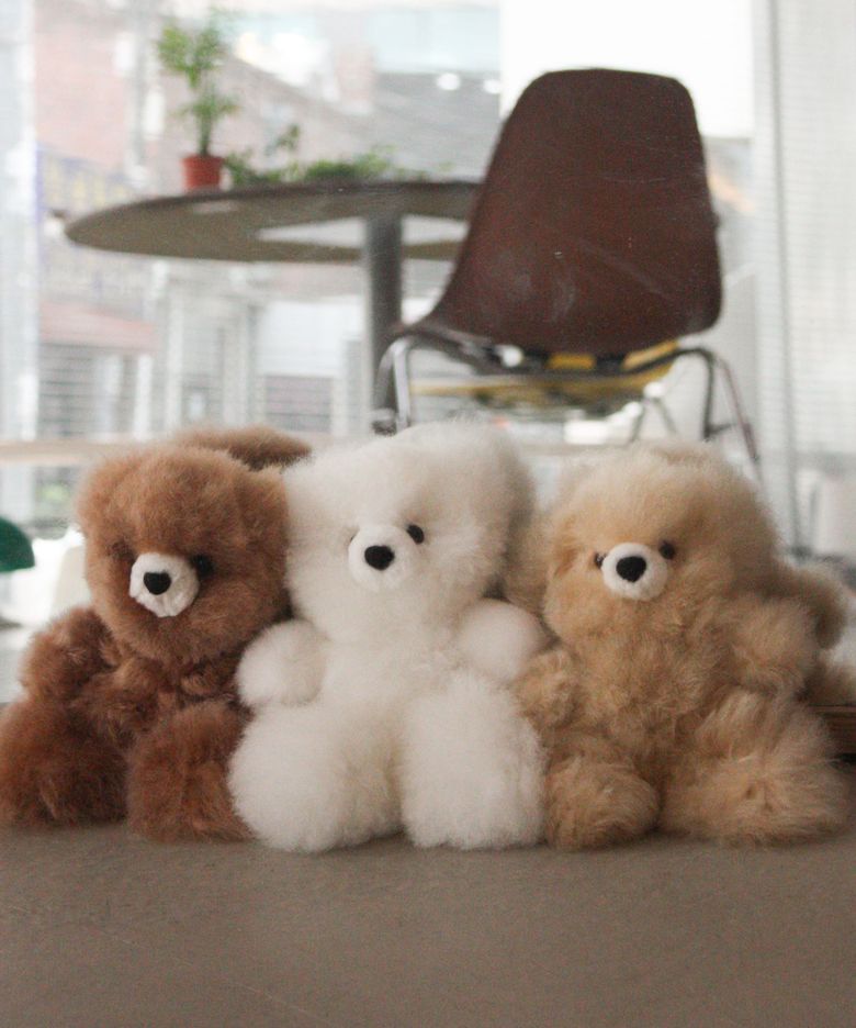 natural teddy bear S size