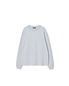 스티치 포켓 롱슬리브 티 (화이트 멜란지)