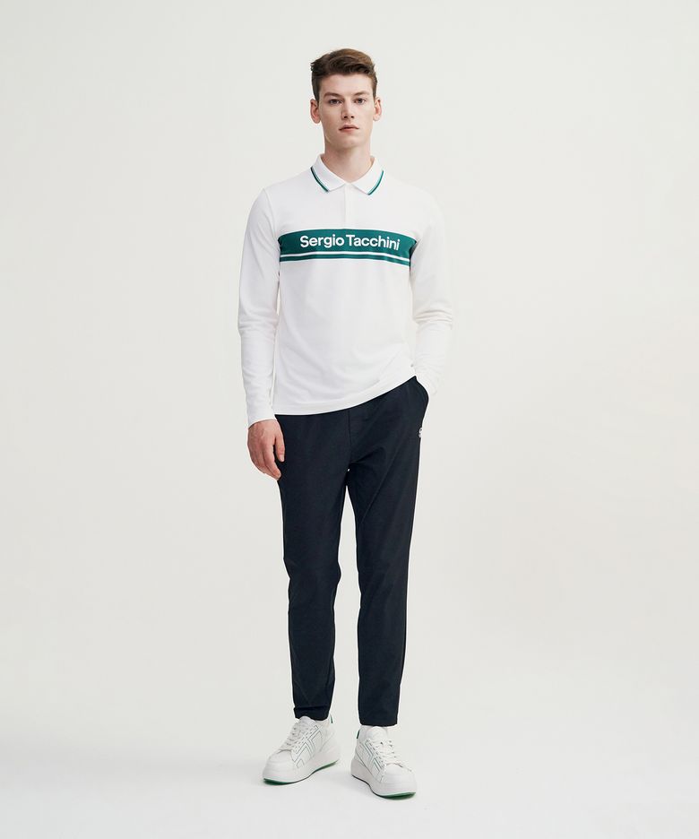 M 고트 다마린도 긴팔 폴로 셔츠 (White)