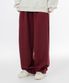소프트 쭈리 원턱 와이드 스트링 트레이닝팬츠 버건디