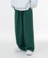 소프트 쭈리 원턱 와이드 스트링 트레이닝팬츠 그린