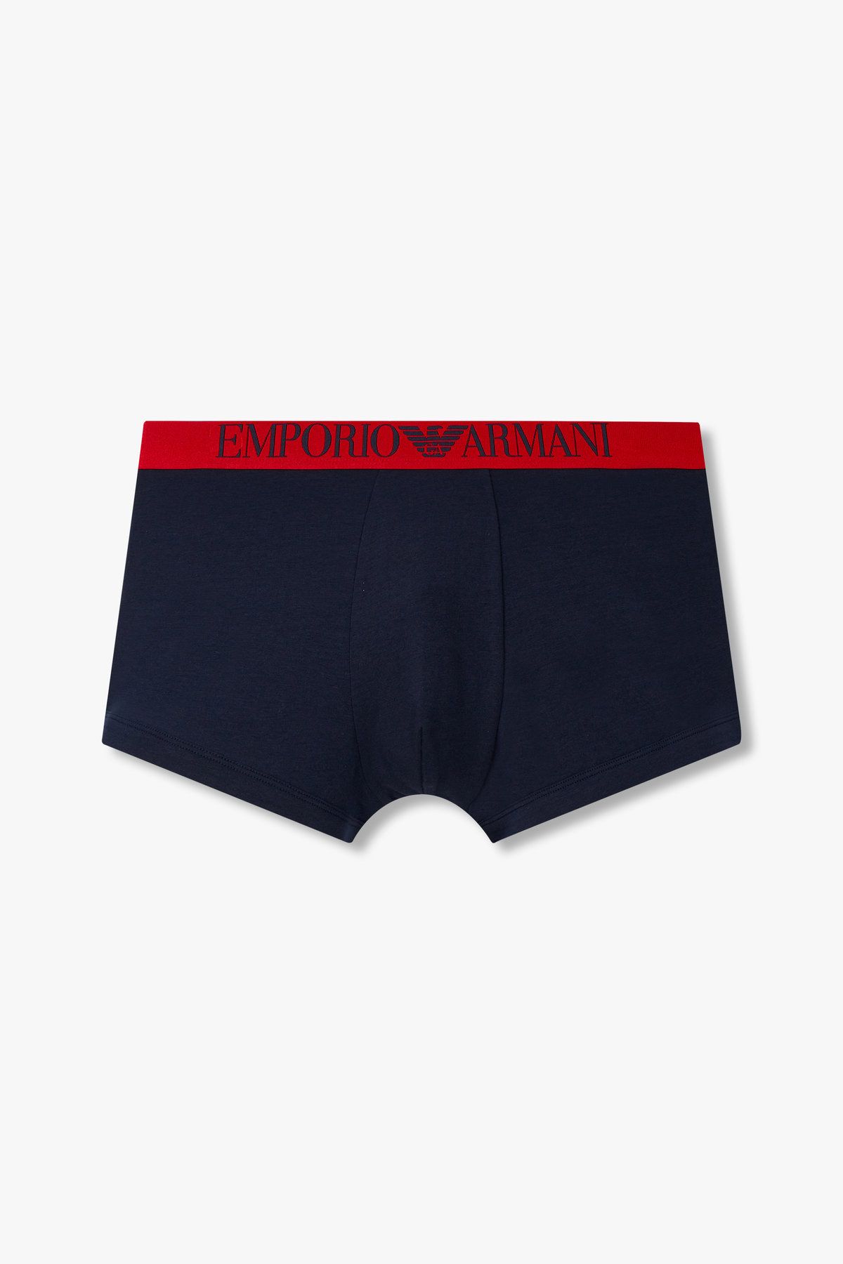 엠포리오 아르마니 언더웨어(EMPORIO ARMANI UNDERWEAR) 남성 글로시 로고 밴딩 코튼 드로즈_마린 0814312053