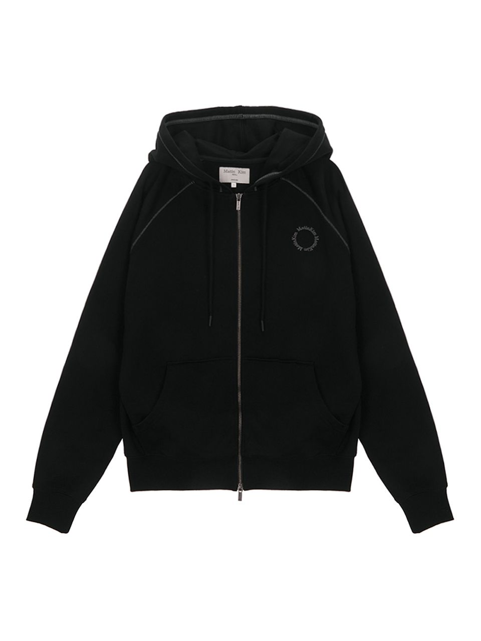 ジャケット・アウター matin kim logo coating jumper black MUSINSA | MATIN KIM MATIN KIM LOGO COATING JUMPER IN BLACK