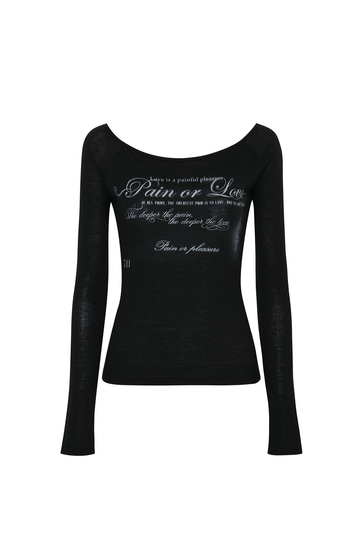 페인오어플레져(PAINORPLEASURE) FOG TOP black