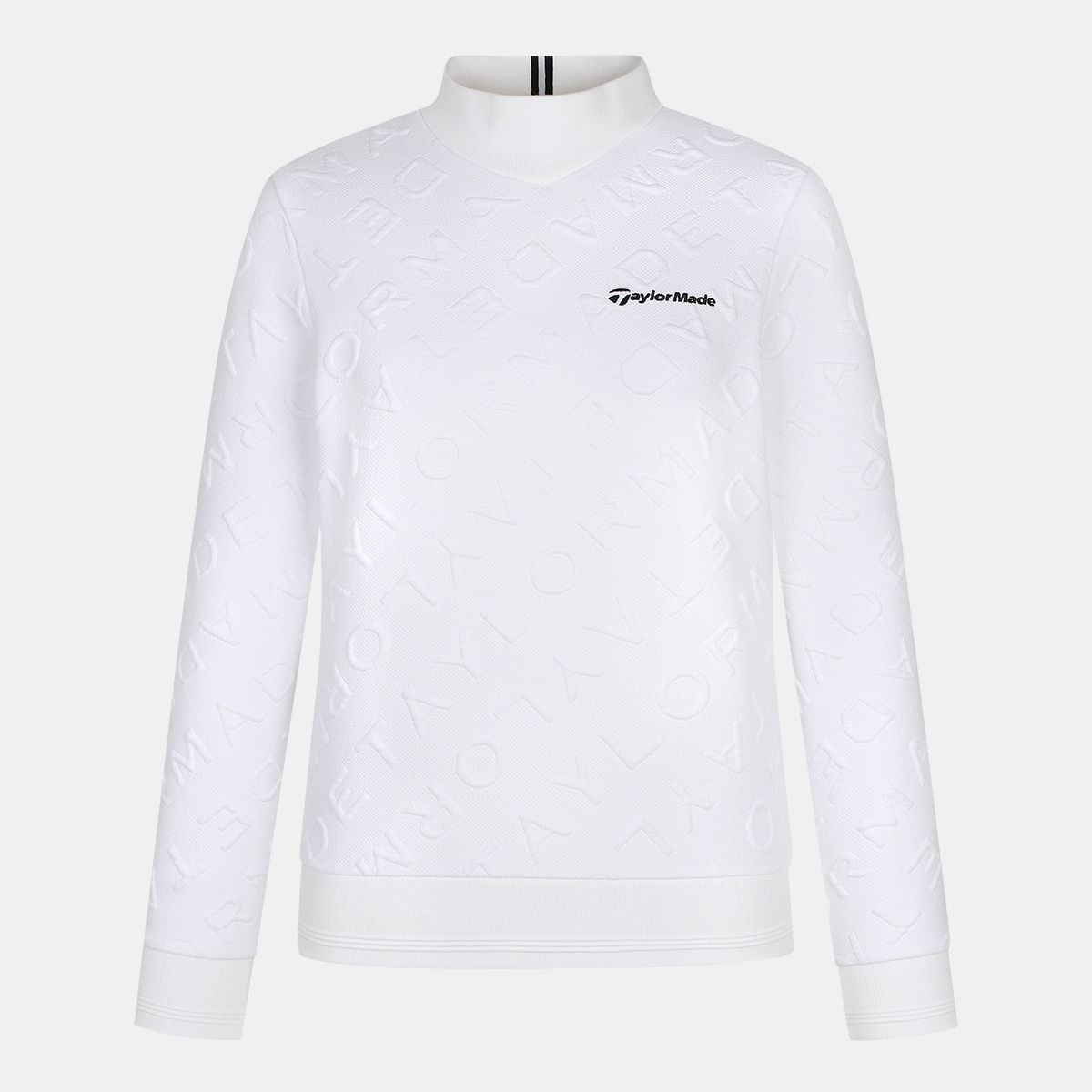 테일러메이드 어패럴(TAYLORMADE APPAREL) 여성 자가드 하이넥 맨투맨 티셔츠 TTN-72HG43-101