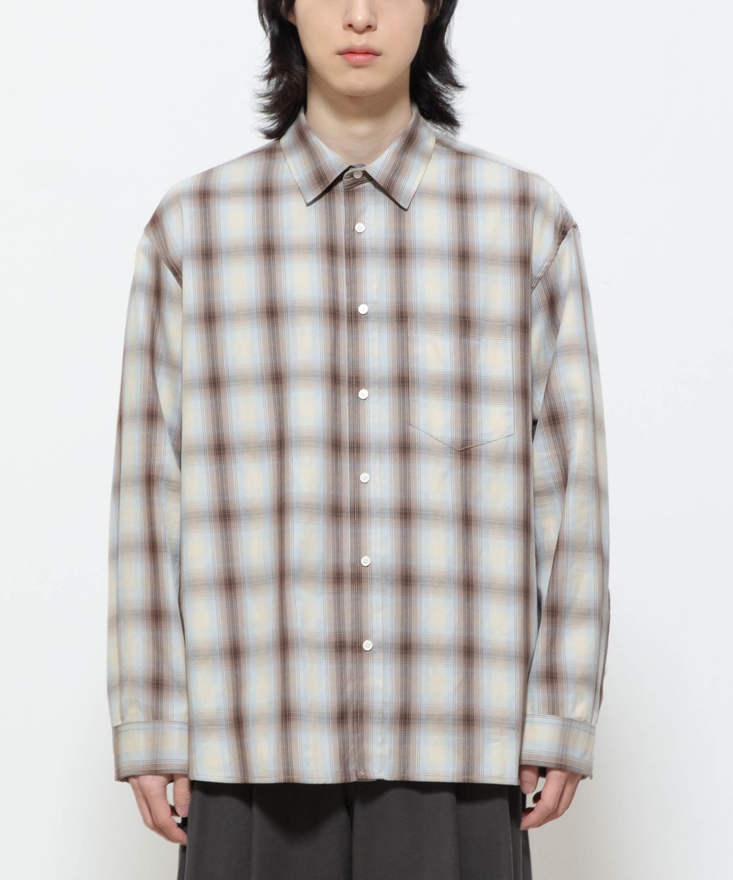 ★MUSINSA STANDARD★ Relaxed Ombre Check Shirt 2 Purple Grey MUSINSA | MUSINSA STANDARD Relaxed Ombre Check Shirt [White