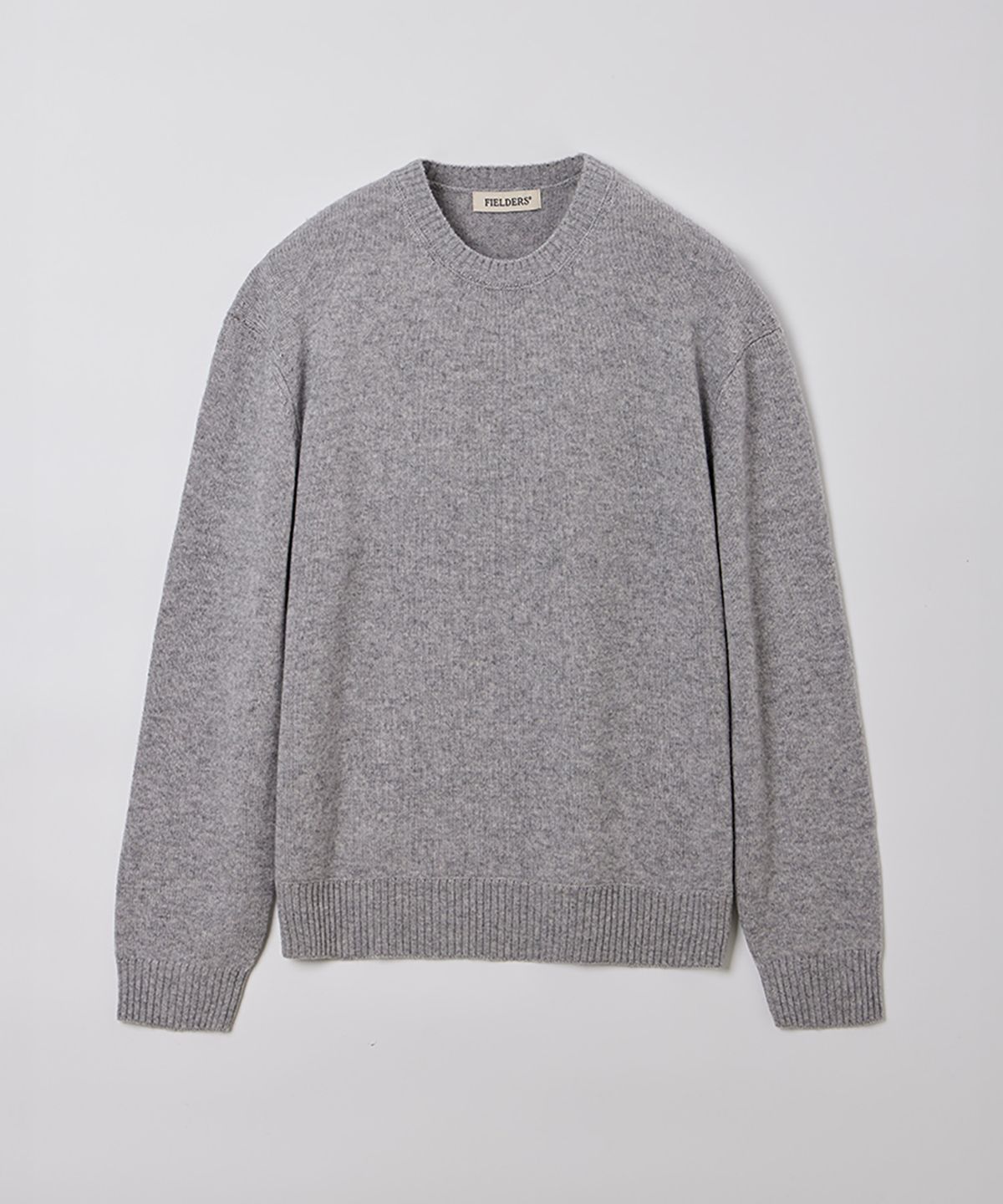 필더스(FIELDERS) CASHMERE BLEND WOOL CREW NECK KNIT GRAY