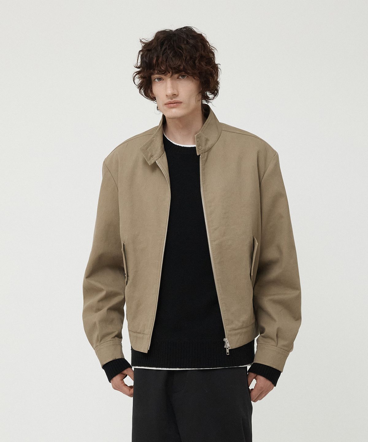 필더스(FIELDERS) MAN HERRINGTON COTTON JUMPER BROWN