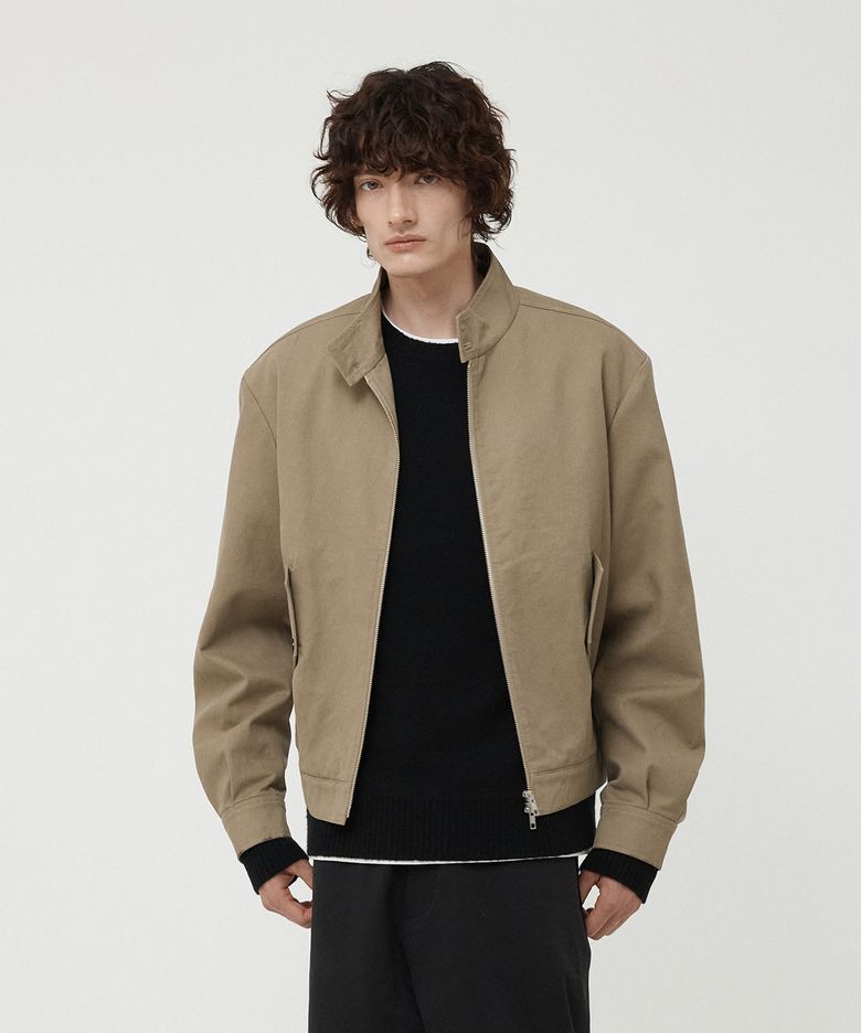 MAN HERRINGTON COTTON JUMPER BROWN
