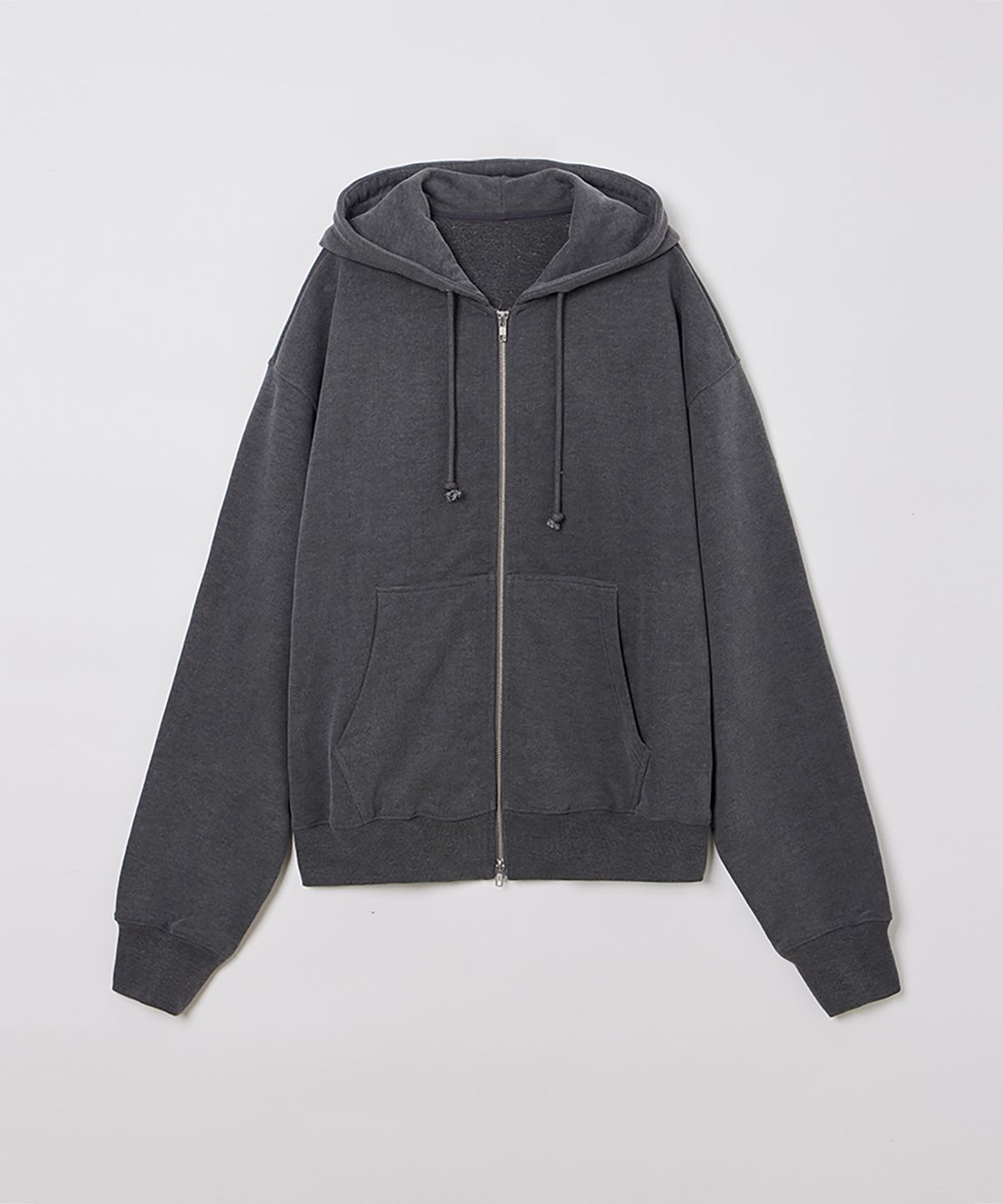 필더스(FIELDERS) PIGMENT DYEING HOODIE ZIP UP DEEP GRAY