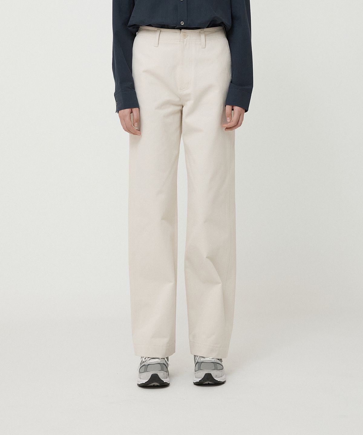 필더스(FIELDERS) WOMAN CLASSIC BRUSHED COTTON PANTS CREAM IVORY
