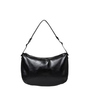 신세틱 레더 하프문 크로스백 [블랙]