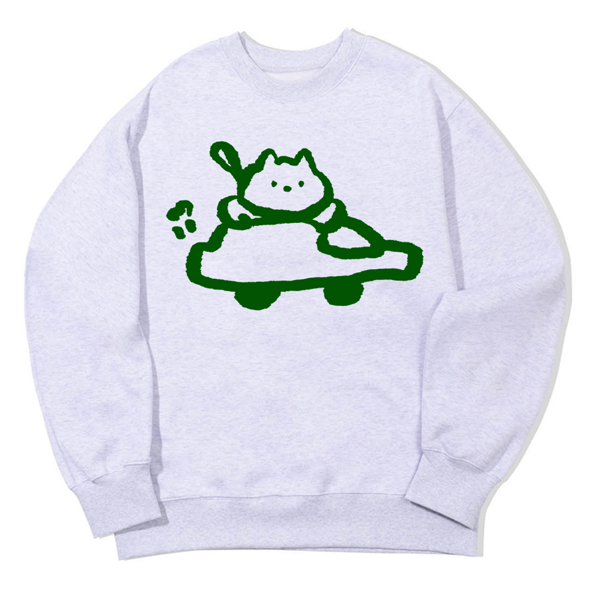 어썸어스(AWESOMEUS) CAR-DRIVING CAT SWEAT SHIRTS_3 COLOR