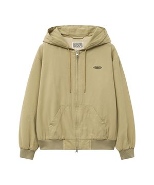 HOODED WORK JACKET beige