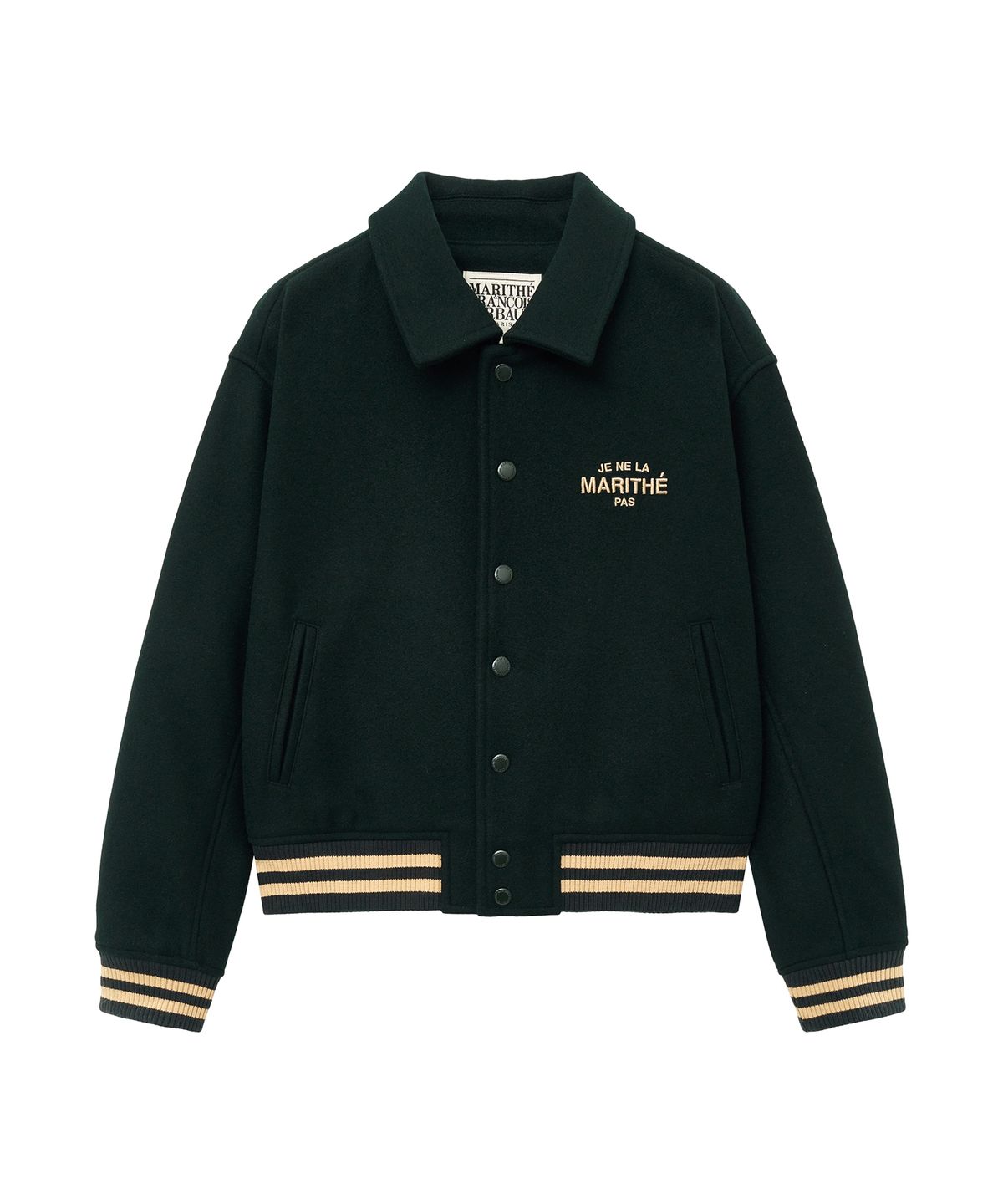 마리떼 프랑소와 저버(MARITHÉ + FRANҪOIS GIRBAUD) JE NE LA VARSITY JACKET dark green