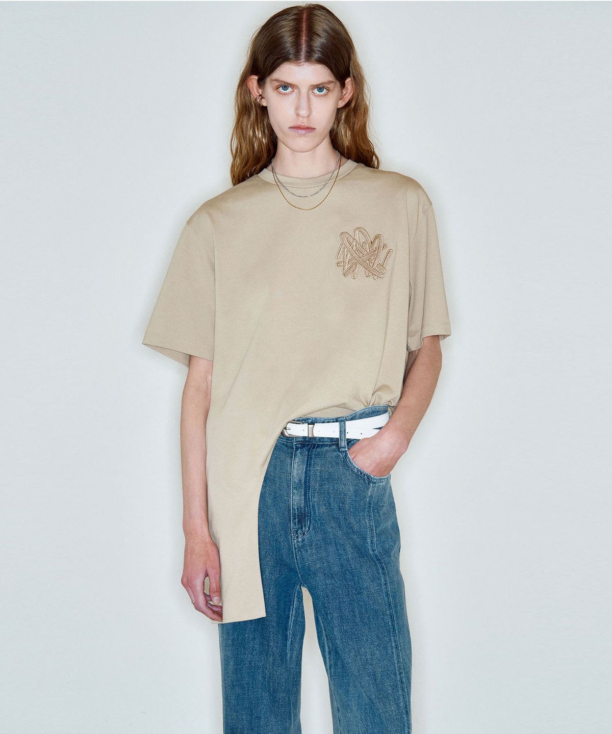 씨커슨(CKUSUN) BE ART EMBRODARY T-SHIRT_BEIGE