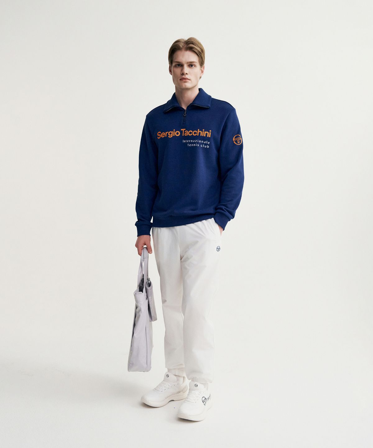 세르지오 타키니(SERGIO TACCHINI) U 데일리 하프집업 맨투맨 (Navy)