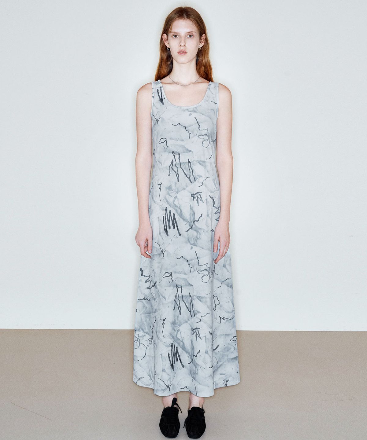 씨커슨(CKUSUN) DRAWING SLEEVELESS DRESS_GREY