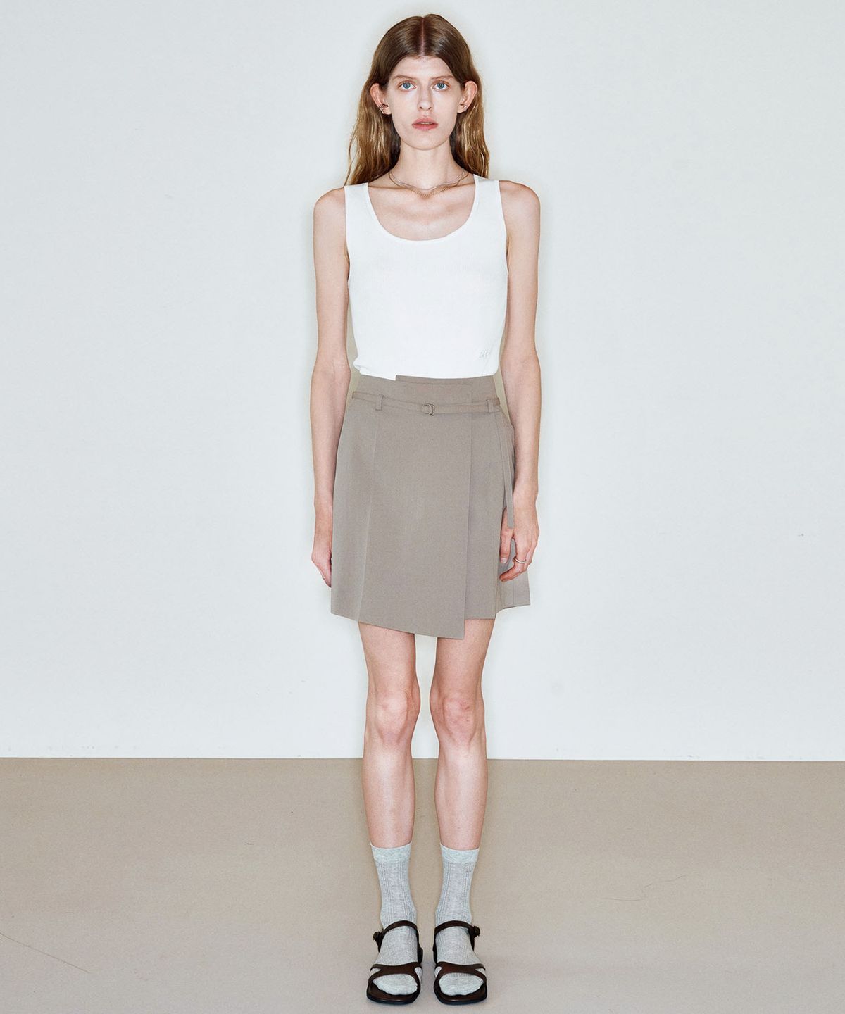씨커슨(CKUSUN) BELTED CULOTTE SHORTS_BEIGE