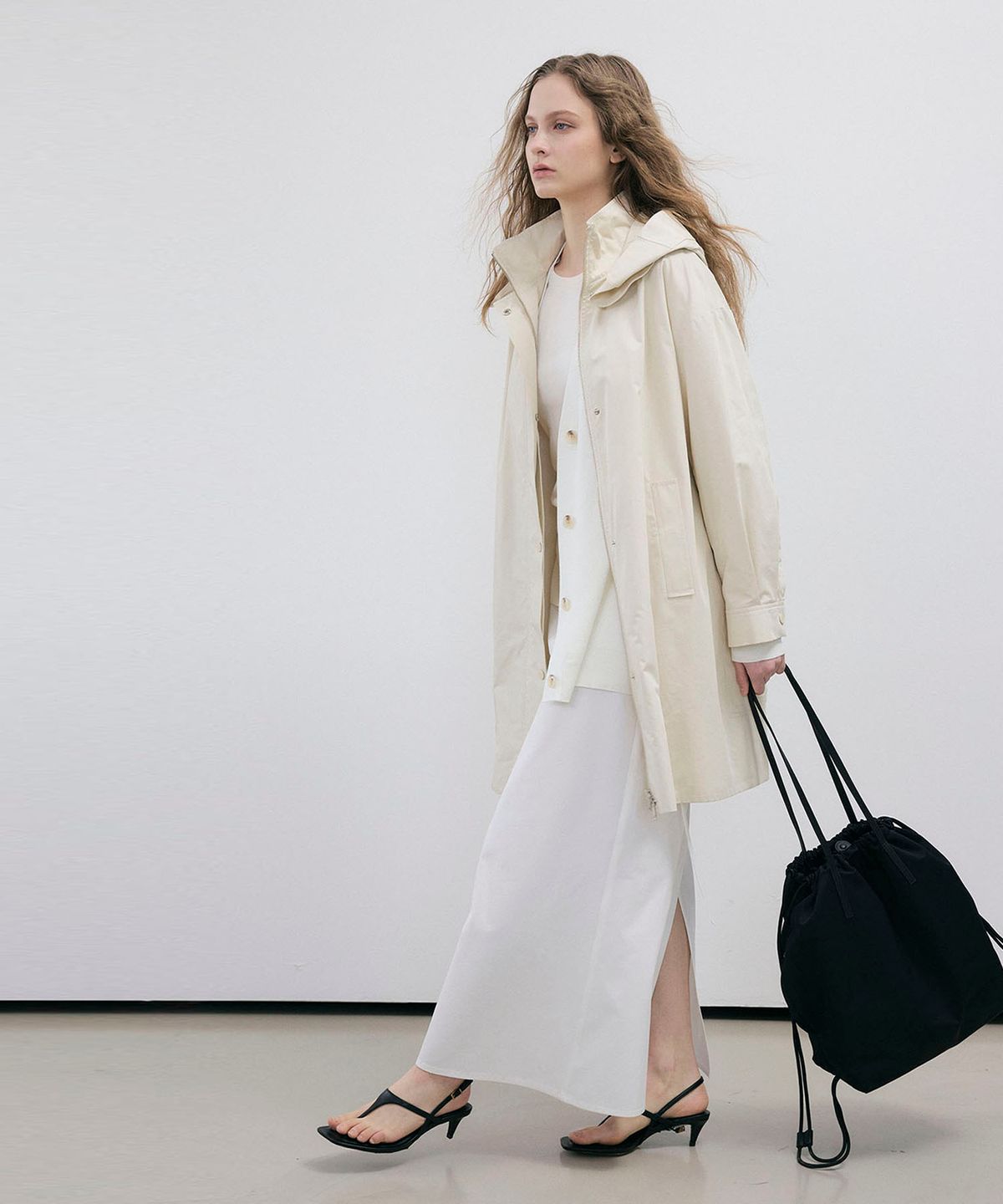 씨커슨(CKUSUN) HOOD DETACHABLE OVAL COAT_IVORY