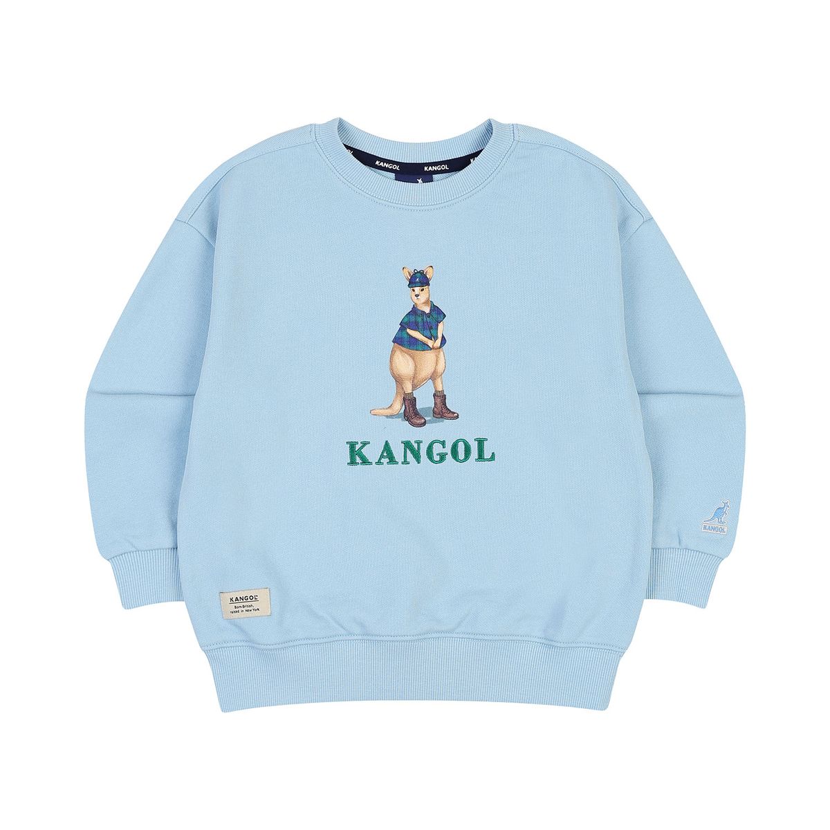 캉골키즈(KANGOL KIDS) 뉴 캥거루 그래픽 스웻셔츠 QC 0010 라이트 블루