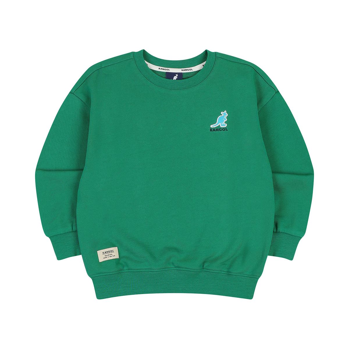 캉골키즈(KANGOL KIDS) 백 바시티 그래픽 포인트 스웻셔츠 QC 0012 그린