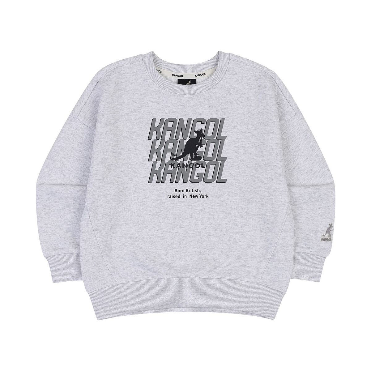 캉골키즈(KANGOL KIDS) 뉴 그래픽 포인트 스웻셔츠 QC 0013 멜란지 그레이