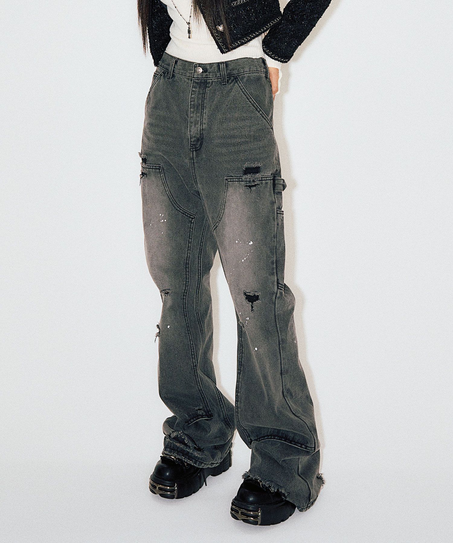 grey boot cut pant for boys