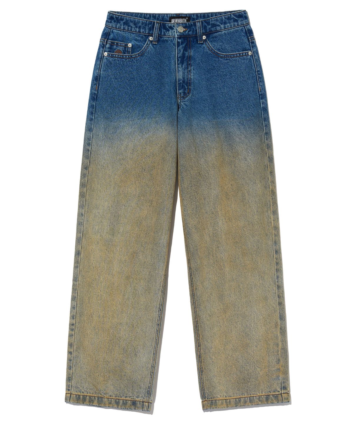 브라운브레스(BROWNBREATH) W.MIC TAPERED DENIM PANTS - BEIGE