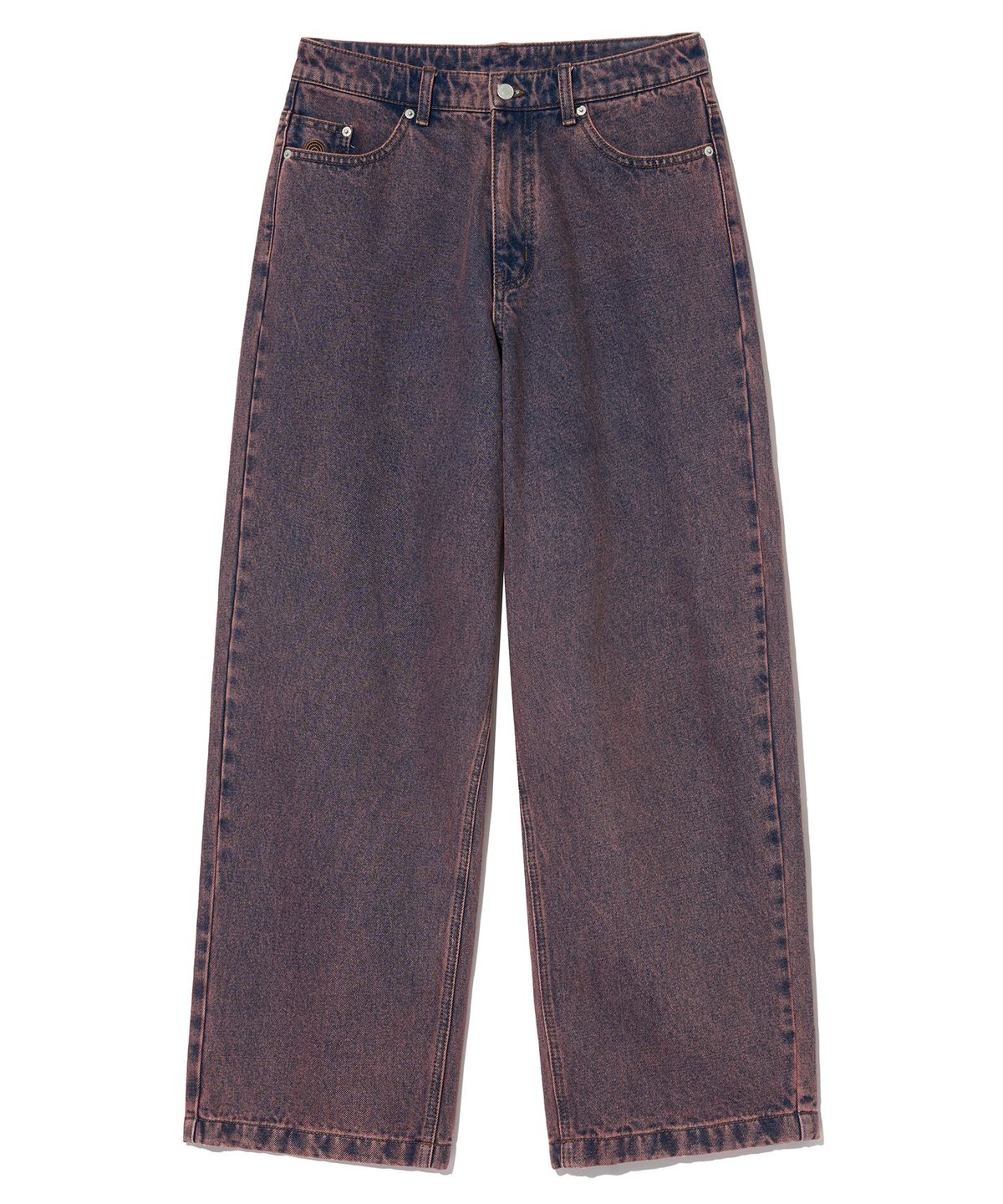 브라운브레스(BROWNBREATH) HINDER POST WIDE DENIM PANTS - PURPLE