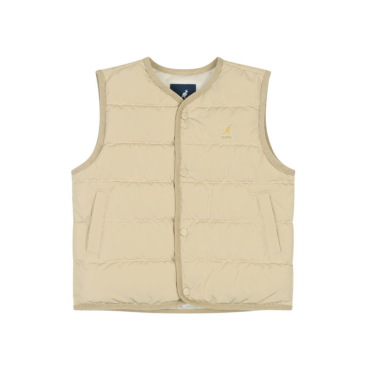캉골키즈(KANGOL KIDS) 클래식 미들 다운 베스트 QD 0002 베이지