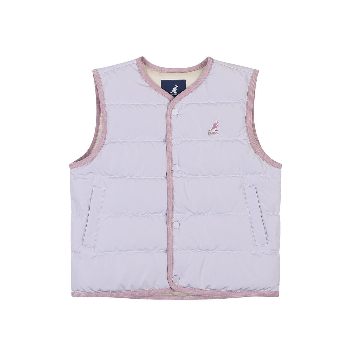 캉골키즈(KANGOL KIDS) 클래식 미들 다운 베스트 QD 0002 라벤더