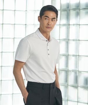 슬림핏 씨어서커 엠보텍스쳐 카라셔츠_화이트