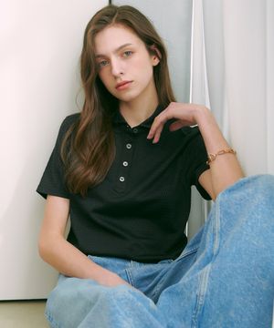 씨어서커 엠보텍스쳐 카라셔츠_블랙