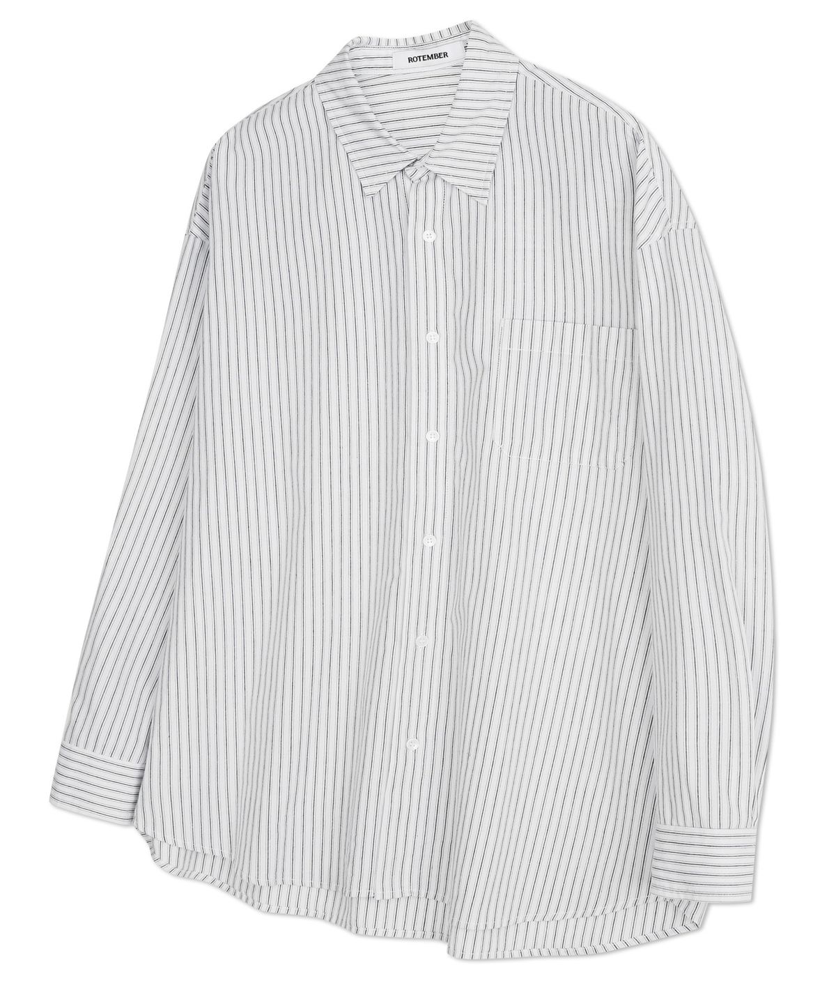 로템버(ROTEMBER) 에디터 레일로드 스트라이프 셔츠 [WHITE]