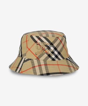 EKD 체크 코튼 버킷햇 - 샌드 / 8085726