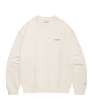 스몰 어센틱 로고 맨투맨 아이보리