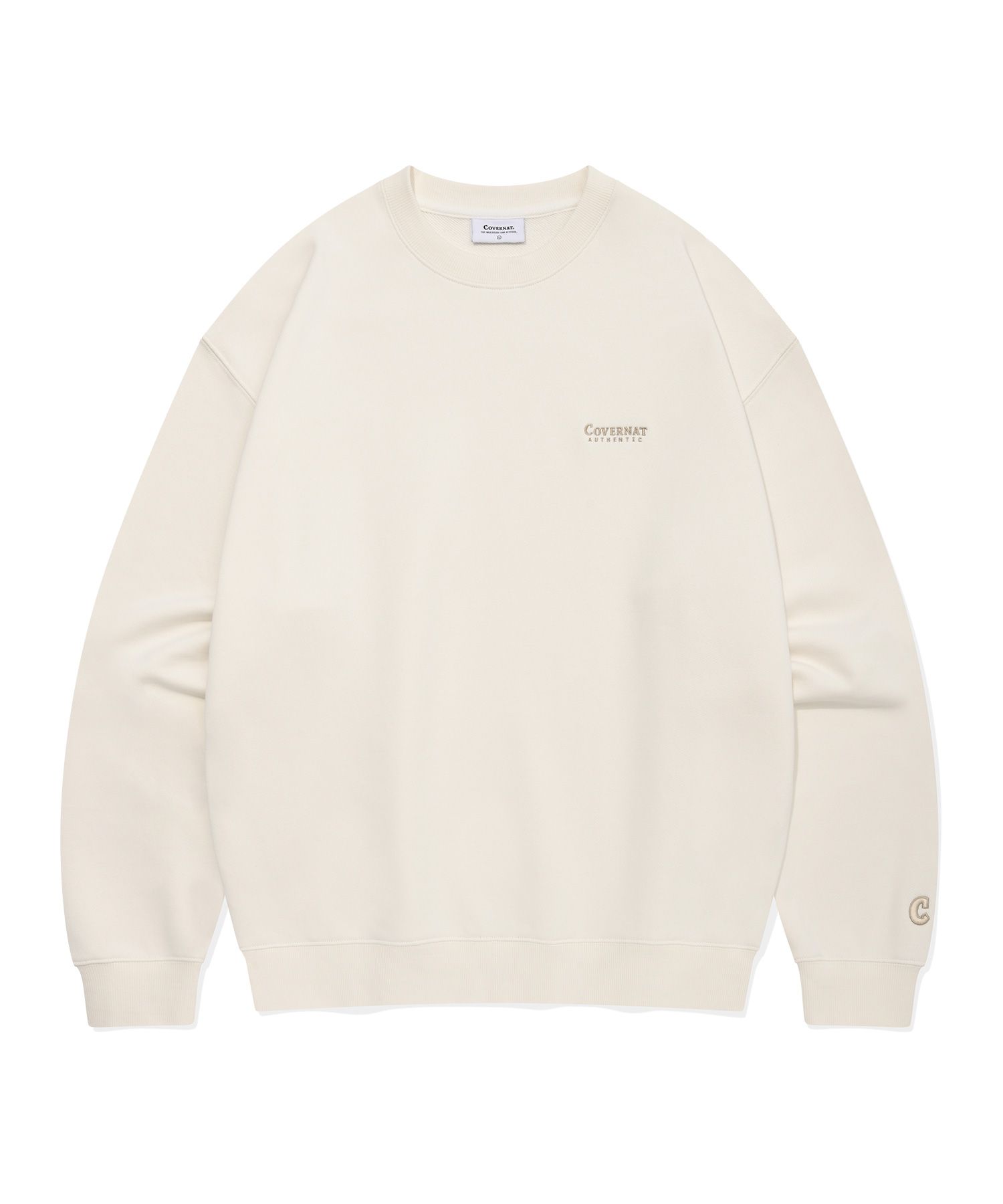 【COVERNAT】 Small Authentic Logo Man to Man MUSINSA | COVERNAT Small Authentic Logo Man to Man Ivory