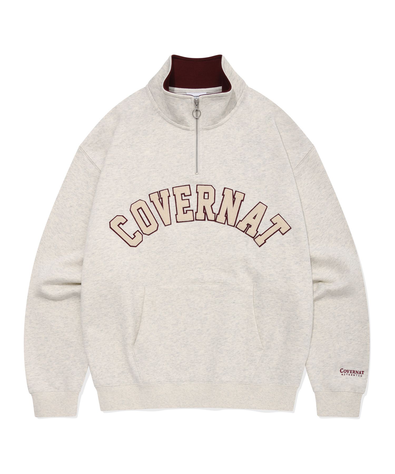 ★★COVERNAT★★ Authentic Logo Sweatshirt Oatmeal CO2403CR0 Authentic Logo Crewneck Oatmeal - Covernat | 60% - Asian