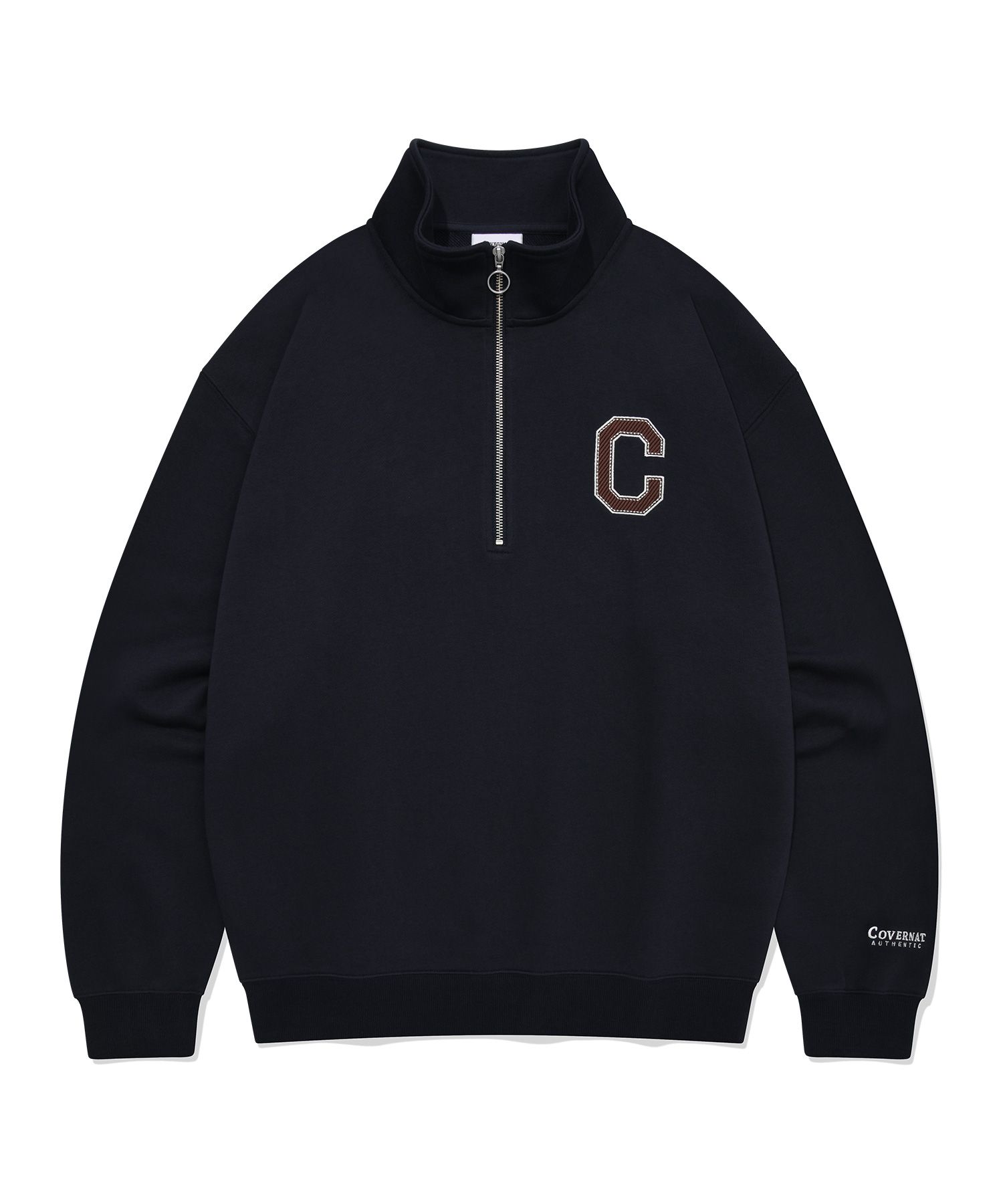 スウェット・トレーナー COVERNAT C Logo Half Zip-Up Sweatshirt Blue MUSINSA公式 | COVERNAT C logo half zip-up sweatshirt navy