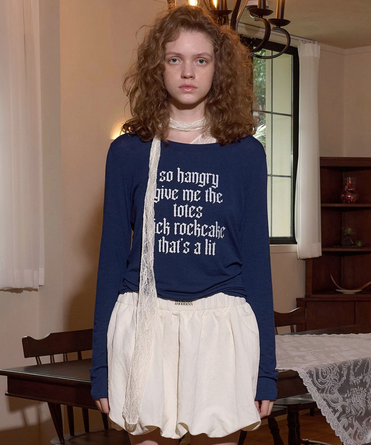 락케이크(ROCKCAKE) Funk Mesh Top - Navy