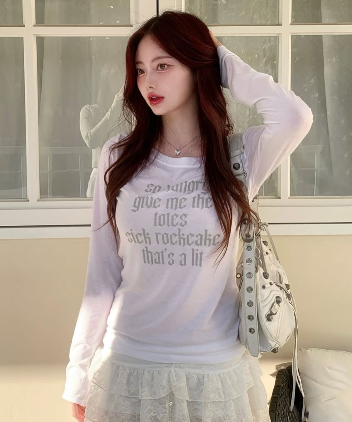 락케이크(ROCKCAKE) Funk Mesh Top - Ivory